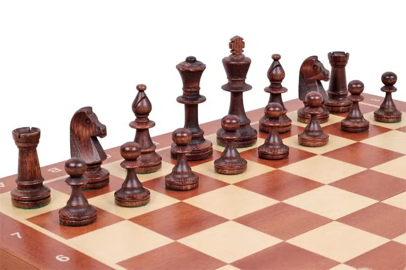Scacchiera e Set di Scacchi in Legno con Vano Portapezzi - immagine 3