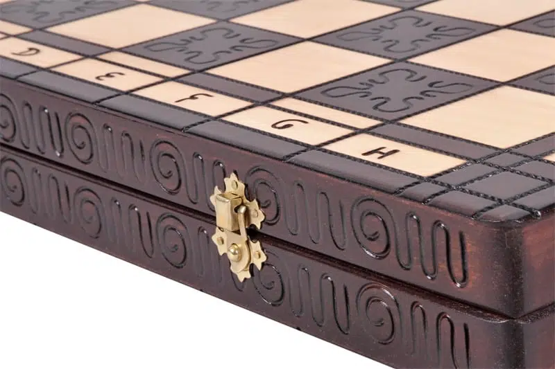 Grande Set di Scacchi e Scacchiera Pieghevole in Legno con Vano Portapezzi - immagine 9