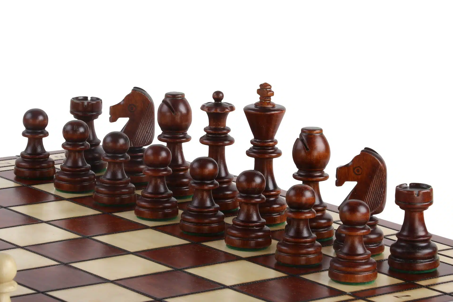 Grande set di scacchi pieghevole in legno con vano portapezzi - immagine 3
