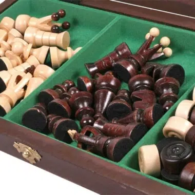 Alternative view of Set di Scacchi e Dama Pieghevole in Legno