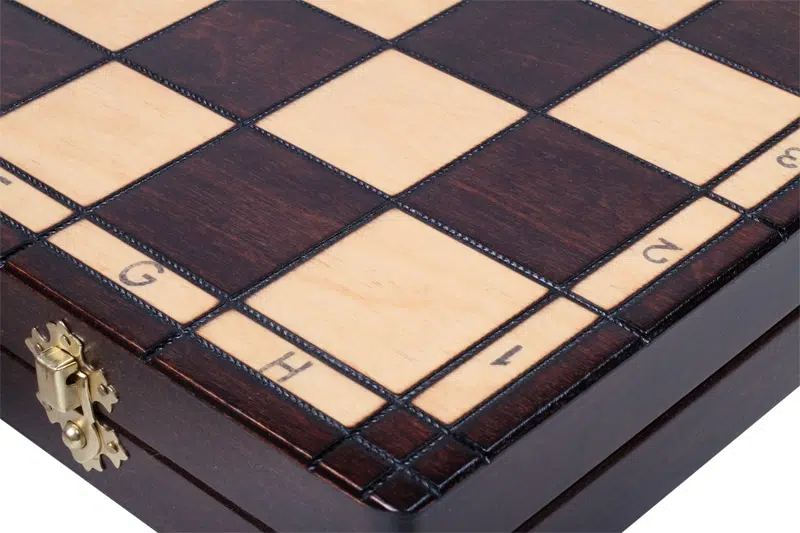 Scacchiera Pieghevole in Legno Alfanumerica con Vano Portapezzi e Pezzi degli Scacchi in Legno - immagine 9