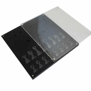 Alternative view of Set di Scacchi Design Nero e Trasparente in Plexiglas con Vano Portapezzi