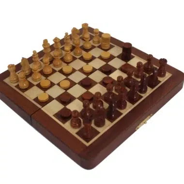 Alternative view of Set di Scacchi e Dama in Legno Magnetico - 4 Dimensioni