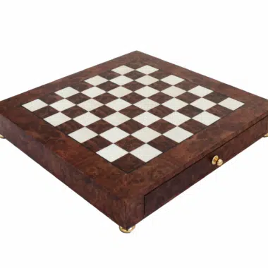 Alternative view of Scacchiera su Piedistallo in Legno con Cassetto Portapezzi