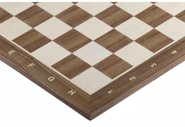 Ensemble Échiquier Alphanumérique et Jeu d'Échecs Chevalier Allemand en Bois d'Acacia et Buis