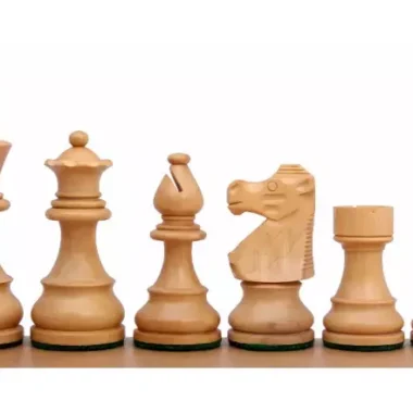Pièces d'Échecs Staunton Français en Bois d'Acacia et Buis
