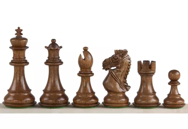 Pièces d'Échecs Staunton Mariage Royal en Bois de Buis et Acacia