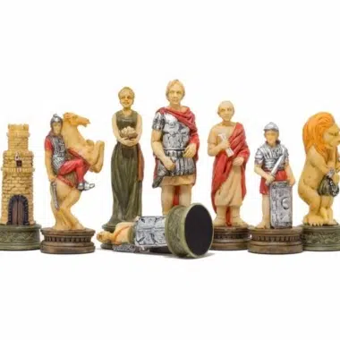 Alternative view of Set di Scacchi Romani VS Gladiatori con Scacchiera in Legno di Acero