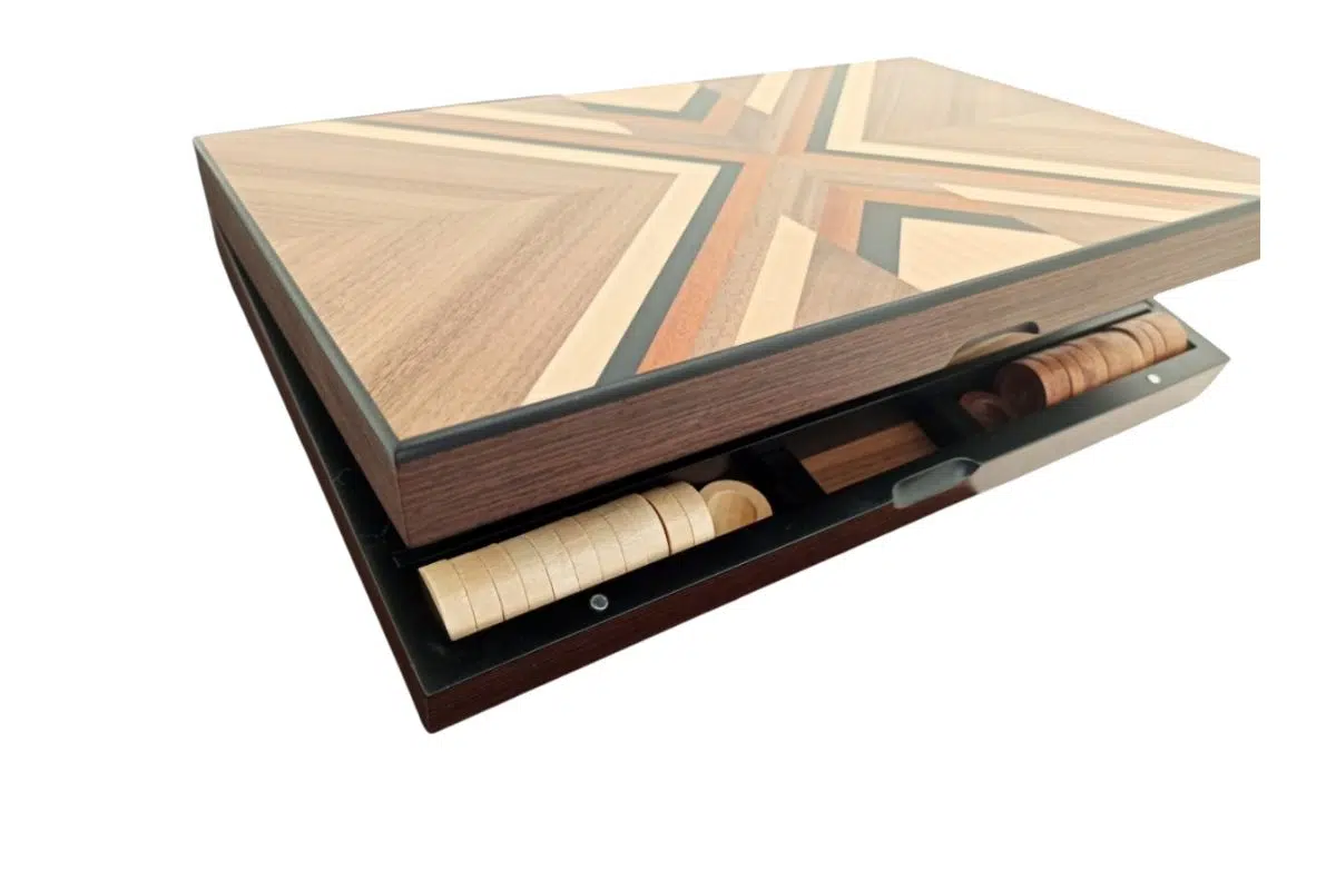 Set di Backgammon Pieghevole in Legno - immagine 4