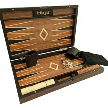 Set di Backgammon Pieghevole in Legno