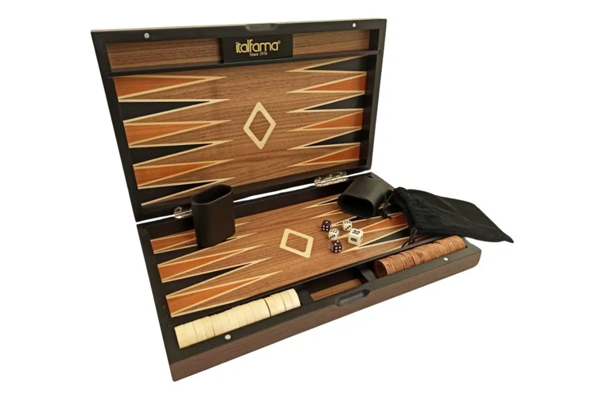 Set di Backgammon Pieghevole in Legno