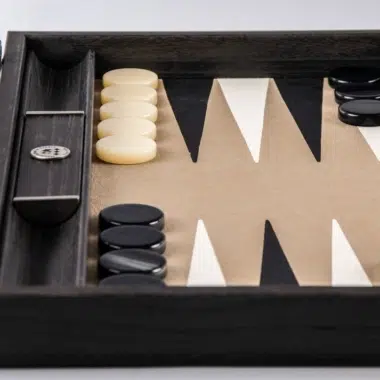 Backgammon en Cuir Véritable Effet Serpent