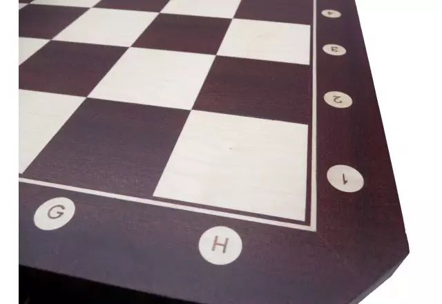 Table d’Echecs Elégante en Acajou et Erable – 75 cm de Hauteur avec Rangement Pratique