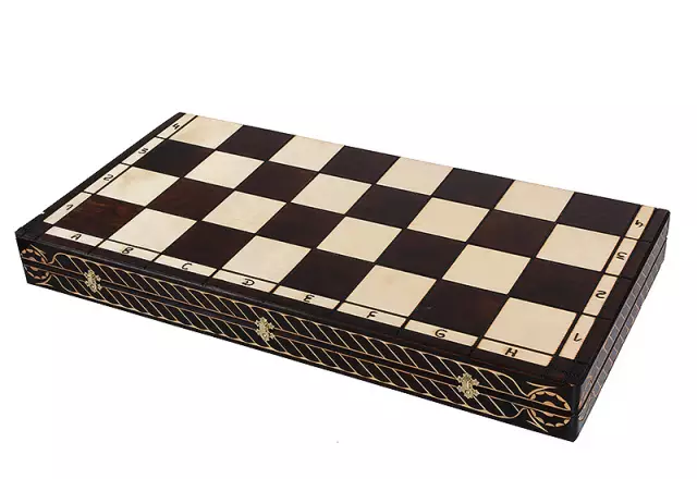 Jeu d’Echecs Geant en Bois "César" 85 x 85 cm avec Rangement