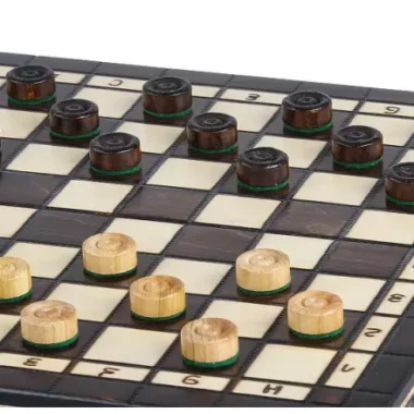 Coffret Jeu d'Echecs et de Dames en Bois de Cerisier – Jeu Traditionnel 2 en 1 avec Pièces Staunton