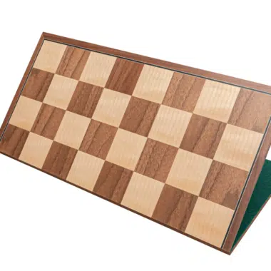 Ensemble d’Echecs Staunton Conquest – Pièces en Bois et Echiquier Pliant en Bois de Noyer et Erable