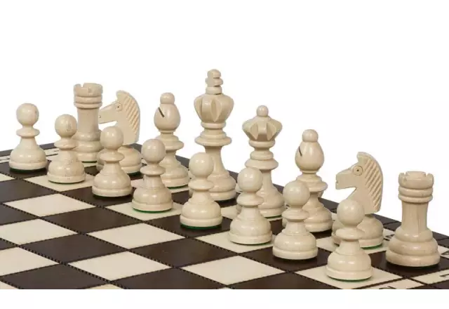 Jeu d’Echecs Olympique en Bois – Échiquier 36x36 cm avec Pièces Staunton Classiques