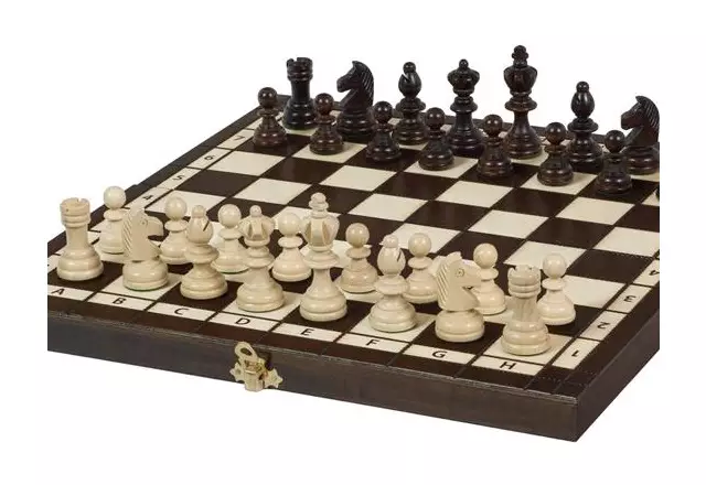 Jeu d’Echecs Olympique en Bois – Échiquier 36x36 cm avec Pièces Staunton Classiques