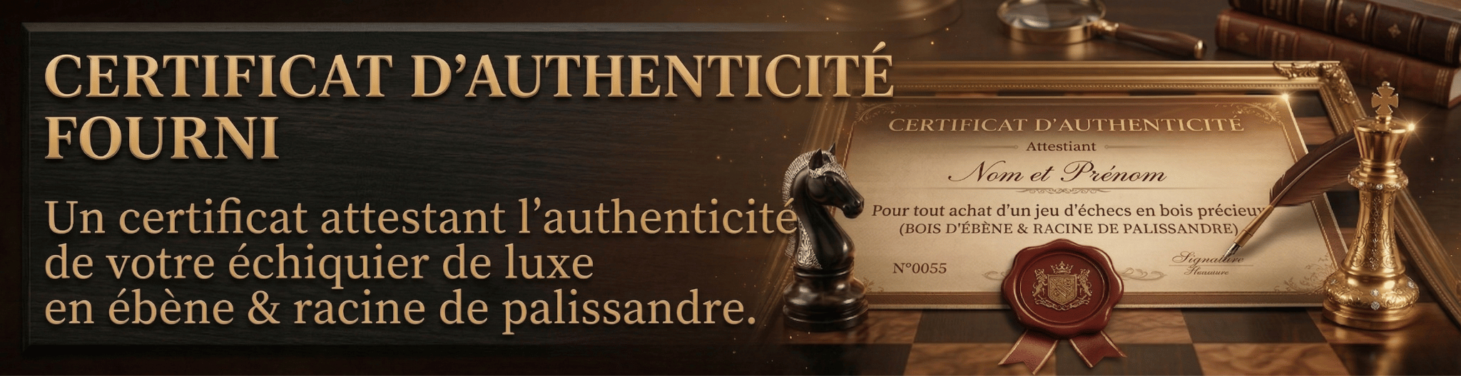 Certificato di autenticità - Le Palais des Échecs