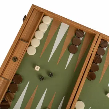 Focus sur le motif distinctif du plateau de backgammon - Le Palais Des Echecs