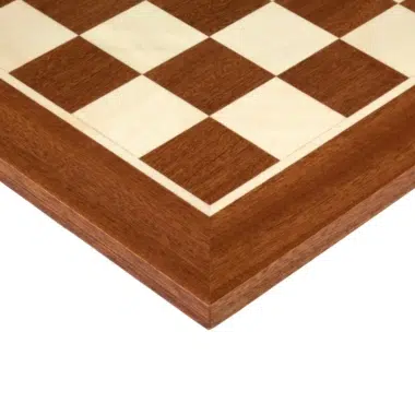 Échiquier en bois incrusté 40cm avec finition élégante - Le Palais Des Echecs
