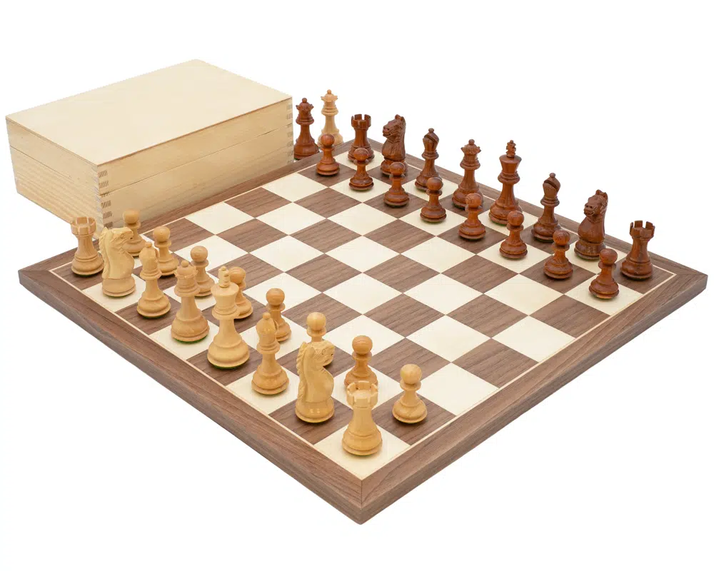 Jeu d'échecs Fierce Knight Tournoi Premium avec échiquier en bois - Le Palais Des Echecs